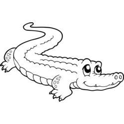 Coloriage et dessin Crocodile à imprimer