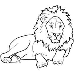 Coloriage et dessin Lion à imprimer