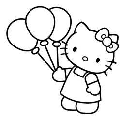 Coloriage et dessin Hello Kitty à imprimer